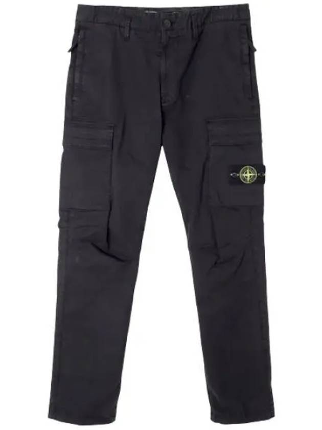 Stretch Cotton Gabardine Cargo Pants Regular Tapered Fit Men s - STONE ISLAND - BALAAN 1