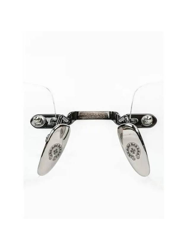 Chrome Hearts DEEP 1 Rimless Glasses I ANTIQUE SILVER WHITE EBONY - CHROME HEARTS - BALAAN 5