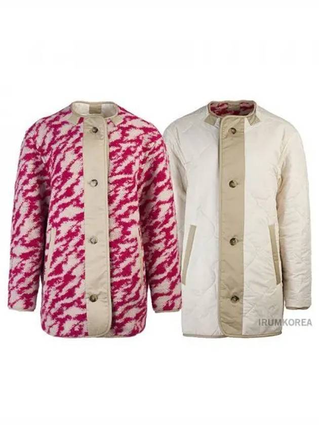 Women's Zebra Single Coat Pink - ISABEL MARANT - BALAAN 2