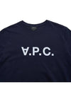 VPC Logo Organic Cotton Short Sleeve T-Shirt Navy - A.P.C. - BALAAN 4