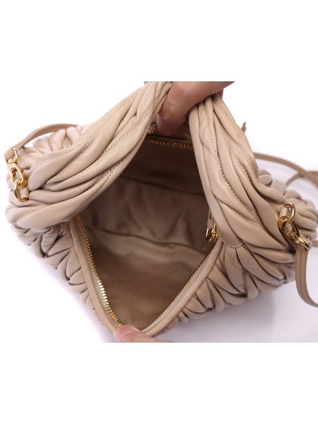 Wander Materasse Nappa Leather Shoulder Bag Sand Beige - MIU MIU - BALAAN 7