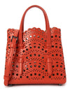 Mina 16 Vienne Wave Lux Calfskin Tote Bag Red - ALAIA - BALAAN 2