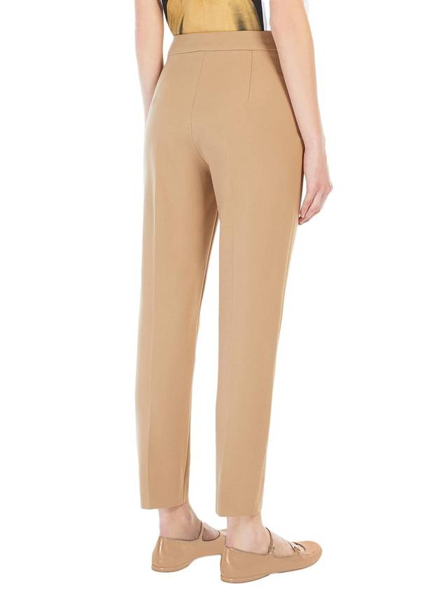 Pegno Slim Cut Straight Pants Beige - MAX MARA - BALAAN 4