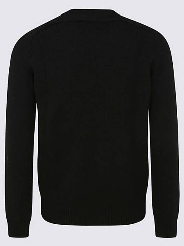 Men's Crewneck Cashmere Knit Top Black - SAINT LAURENT - BALAAN 3