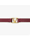 V Logo Leather Bracelet Red - VALENTINO - BALAAN 4