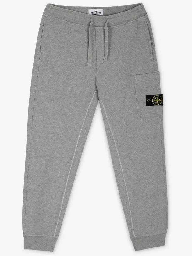 Compass Patch Cotton Track Pants Grey - STONE ISLAND - BALAAN 3