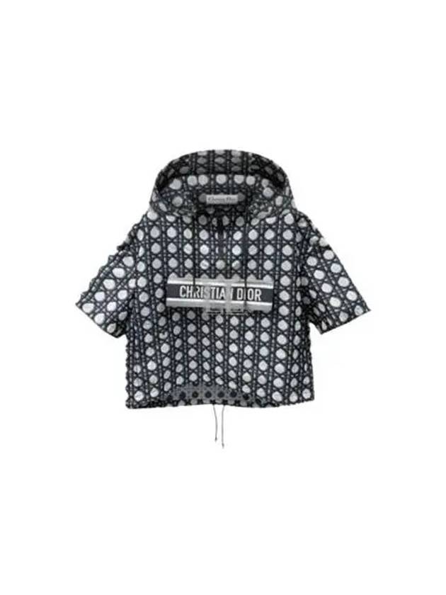 Macrocannage Short Sleeve Hoodie - DIOR - BALAAN 2