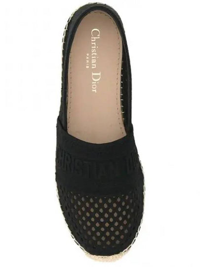 Granville Mesh Embroidery Logo Espadrille Slip-Ons Black - DIOR - BALAAN 2