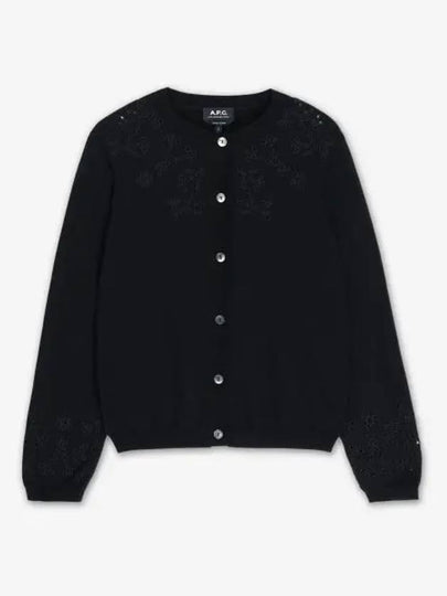 Crew Neck Cardigan Black - A.P.C. - BALAAN 2