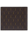 Monogram Canvas All Over Half Wallet Brown - SAINT LAURENT - BALAAN 2