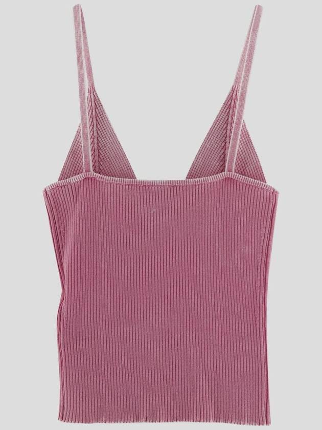 M Laila Faded Ribbed Knit Sleeveless Pink - DIESEL - BALAAN 3