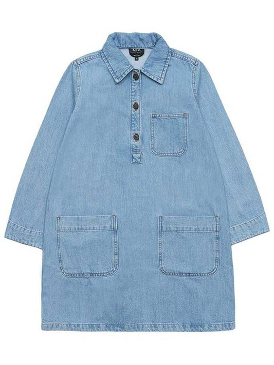 Aurelia Short Dress Pale Blue - A.P.C. - BALAAN 2