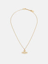 thin line short flat ORB pendant necklace gold - VIVIENNE WESTWOOD - BALAAN.