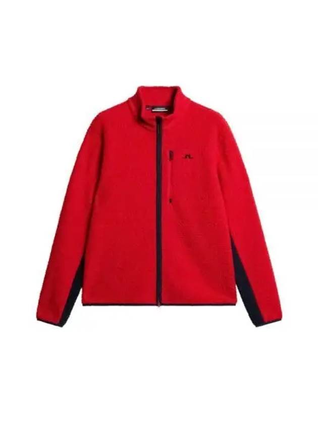 Peter Pile Zip-Up Jacket Barbados Cherry - J.LINDEBERG - BALAAN 2