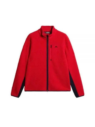 Peter Pile Zip-Up Jacket Barbados Cherry - J.LINDEBERG - BALAAN 2