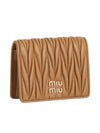 Matelasse Leather Half Wallet Caramel - MIU MIU - BALAAN 2