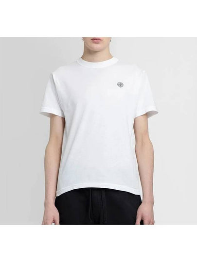 Organic Cotton Short Sleeve T-Shirt White - STONE ISLAND - BALAAN 2