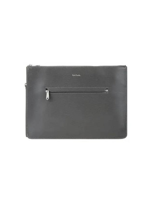 Special Week 10 Double Coupon 9 8 PS Front Zipper Document Case Charcoal Gray - PAUL SMITH - BALAAN 1