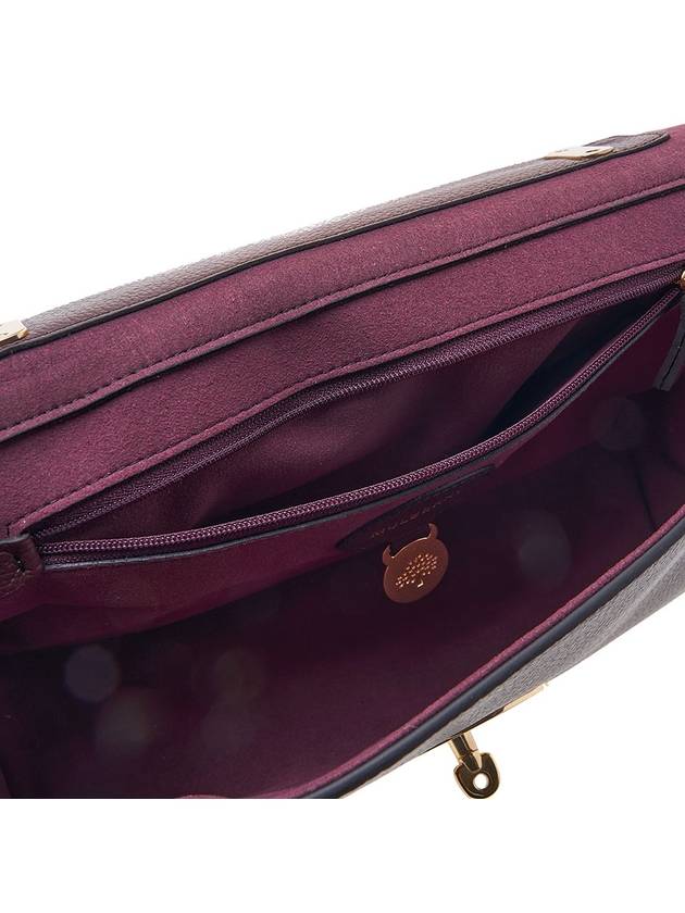 Lily Classic Grain Medium Shoulder Bag Oxblood - MULBERRY - BALAAN 10