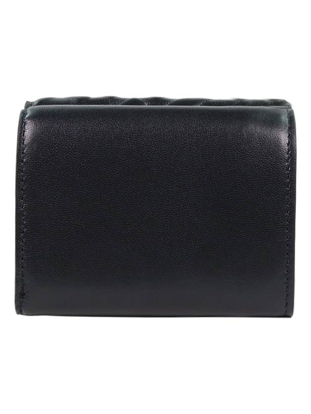 FF Baguette Flap Card Half Wallet Black - FENDI - BALAAN 3