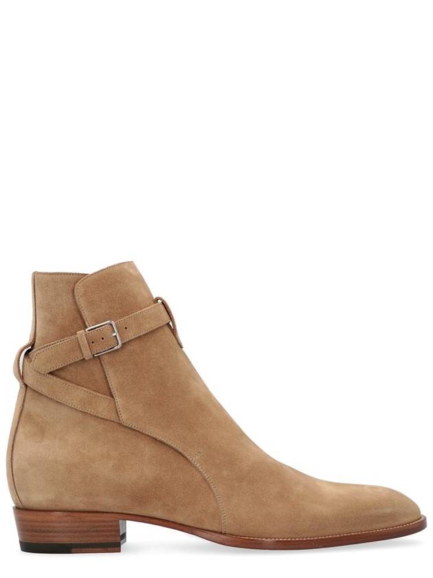 Men's Jodhpur Suede Ankle Boots Tobacco Beige - SAINT LAURENT - BALAAN 2