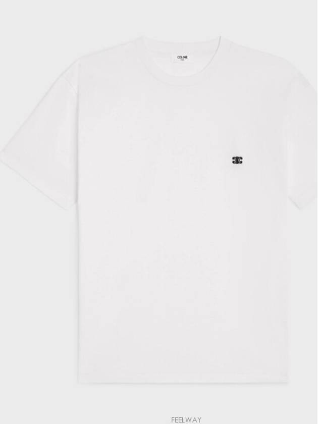 Triomphe Loose Logo Short Sleeve T-Shirt White - CELINE - BALAAN 2