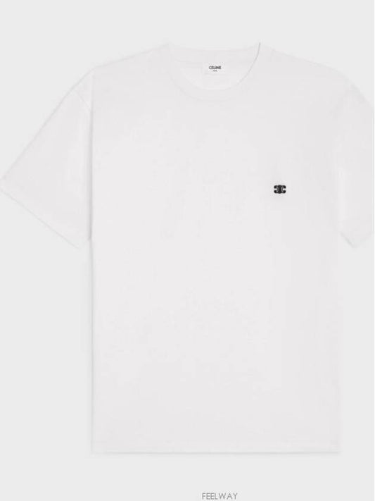 Triomphe Loose Logo Short Sleeve T-Shirt White - CELINE - BALAAN 2