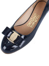 Vara Bow Patent Pumps Oxford Blue - SALVATORE FERRAGAMO - BALAAN 8