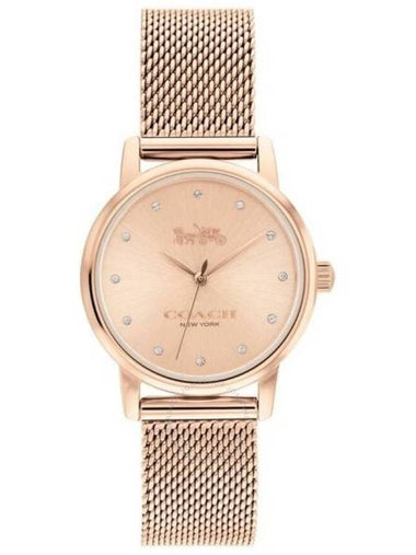 Coach Grand Quartz Crystal Rose Gold Dial Ladies Watch 14503745 - COACH - BALAAN 1