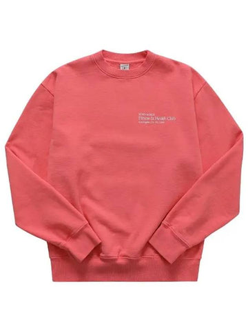 Fitness & Health Club Crew Neck Cotton Sweatshirt Strawberry - SPORTY & RICH - BALAAN 1