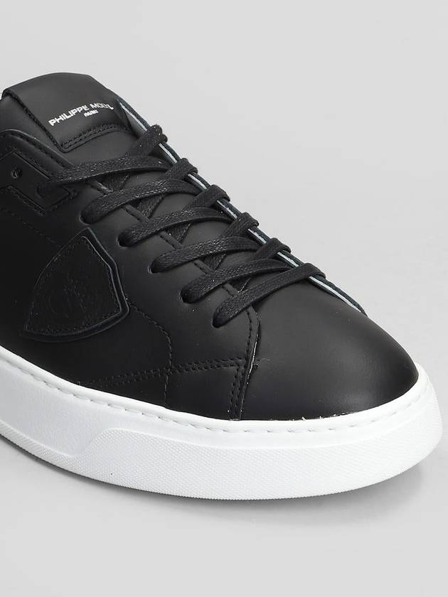 Men's Temple Tennis White Tab Low Top Sneakers Black - PHILIPPE MODEL - BALAAN 6