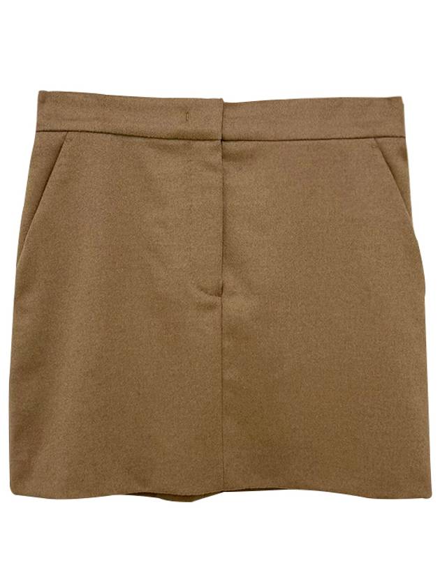 Ancella Wool Mini A Line Skirt Camel - MAX MARA - BALAAN 2