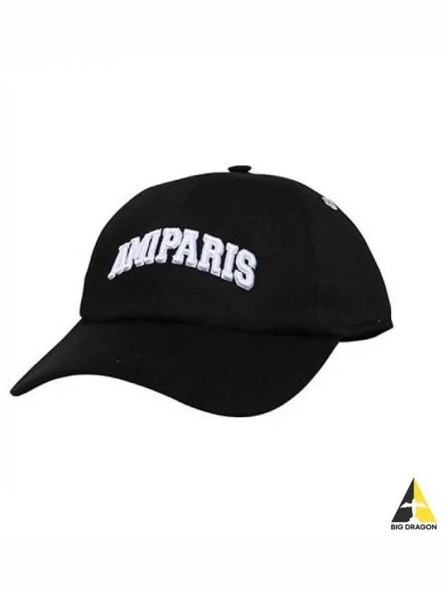 PARIS logo embroidery ball cap black UCP206 CO0020 - AMI - BALAAN 1