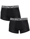 Logo Band Trunk Briefs 2 Pack Black - EMPORIO ARMANI - 1