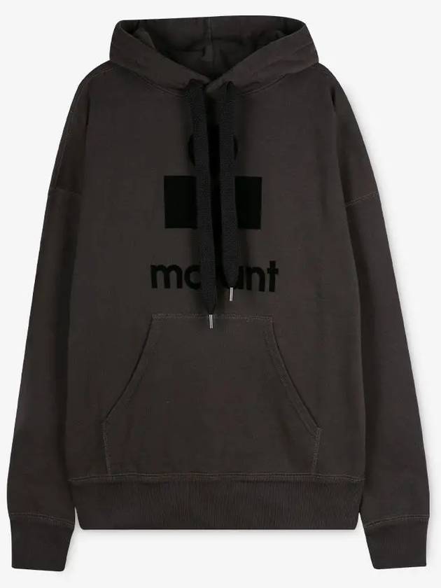 Mansel Logo Hoodie Faded Black - ISABEL MARANT - BALAAN 3