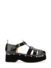 Soft Patent Fisherman Clog Sandals Black - THOM BROWNE - BALAAN 4