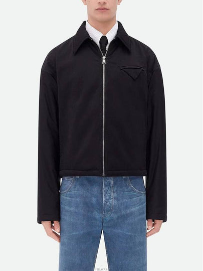 Puffer Blouson Tech Nylon Zip Up Jacket Black - BOTTEGA VENETA - BALAAN 2