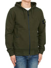 Wappen Patch Cotton Zip Up Hoodie Olive - STONE ISLAND - BALAAN 5