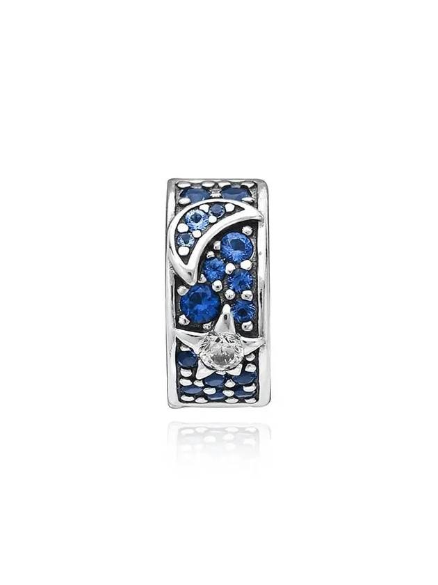 Celestial Sun Star Moon Clip Bracelet Charm Silver Blue - PANDORA - BALAAN 2