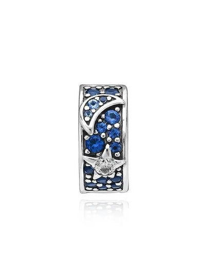 Celestial Sun Star Moon Clip Bracelet Charm Silver Blue - PANDORA - BALAAN 2