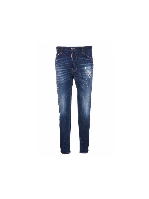 Long Crotch Cotton Jeans Blue - DSQUARED2 - BALAAN 1