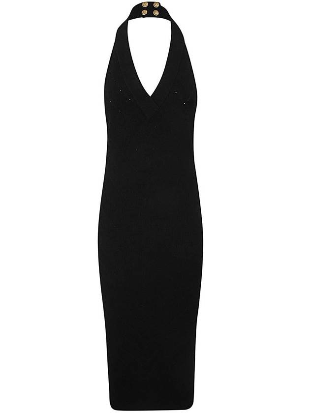 Balmain Halterneck Knit Midi Dress Clothing - BALMAIN - BALAAN 1