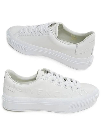 Logo City Sport Embossed Leather Low Top Sneakers White - GIVENCHY - BALAAN 2