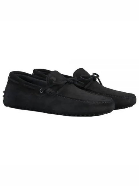 Men's Gommino Suede Driving Shoes Black - TOD'S - BALAAN 2