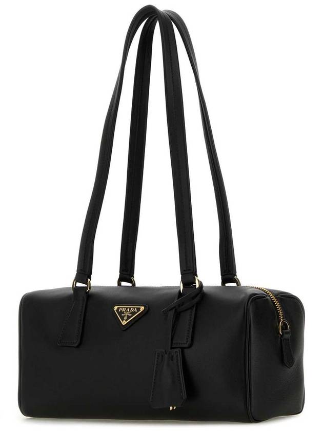 Medium Leather Tote Bag Black - PRADA - BALAAN 3