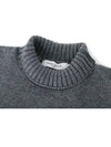 Men's Fox Head Patch Oversized Wool Turtleneck Grey - MAISON KITSUNE - BALAAN 4