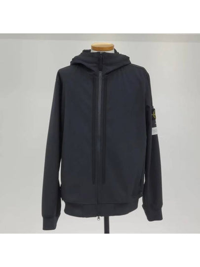 Wappen Patch Soft Shell Hooded Jacket Black - STONE ISLAND - BALAAN 2