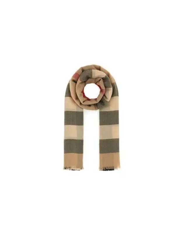 Lightweight Check Cashmere Scarf Beige - BURBERRY - BALAAN 2