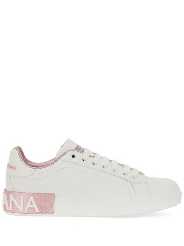 Portofino low-top sneakers white pink - DOLCE&GABBANA - BALAAN 3