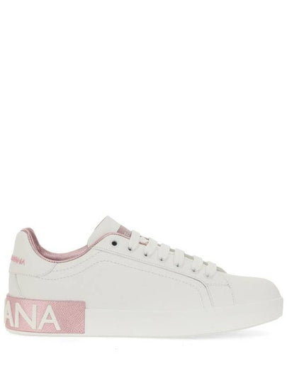 Portofino low-top sneakers white pink - DOLCE&GABBANA - BALAAN 2